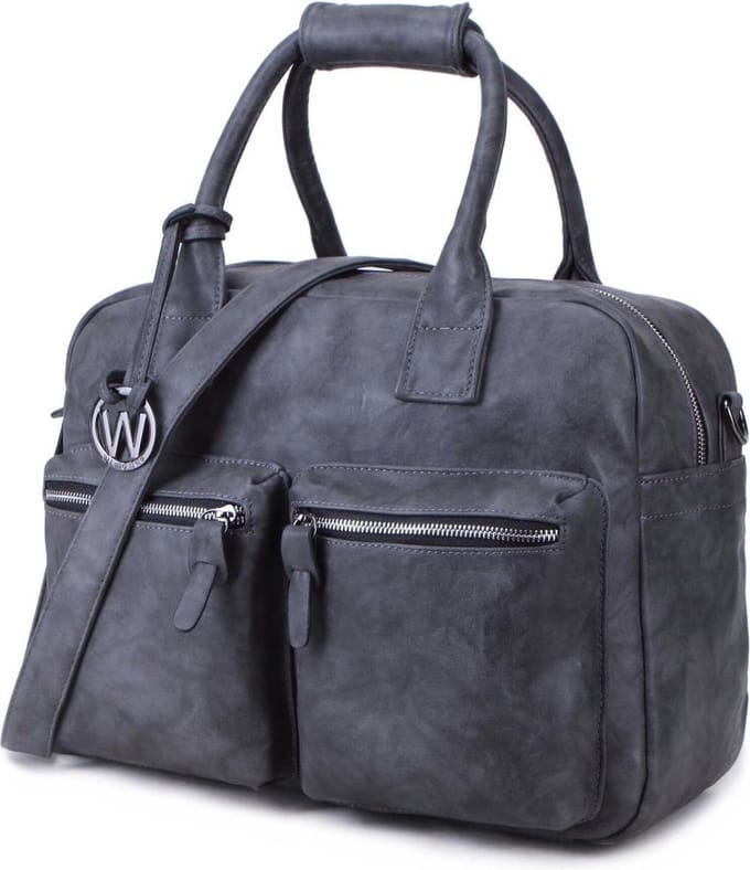 Wimona Alessia Two 1107 Schoudertas / Laptoptas - 15,4 inch - Grijs