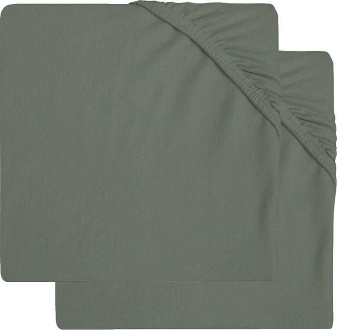 Jollein Hoeslaken Jersey Boxmatras 75x95cm Ash Green (2pack)