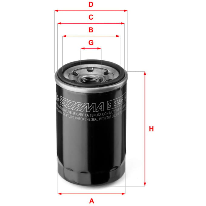 Oliefilter SOFIMA S3596R
