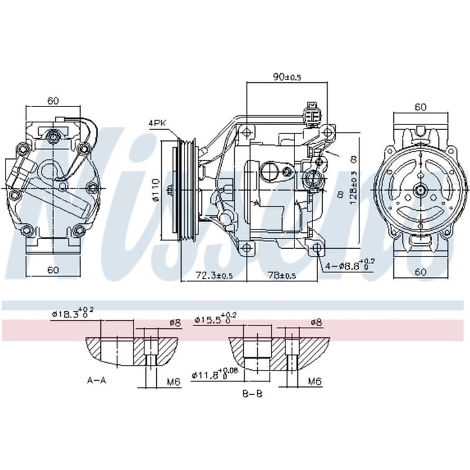 Compressor airconditioning NISSENS 890047