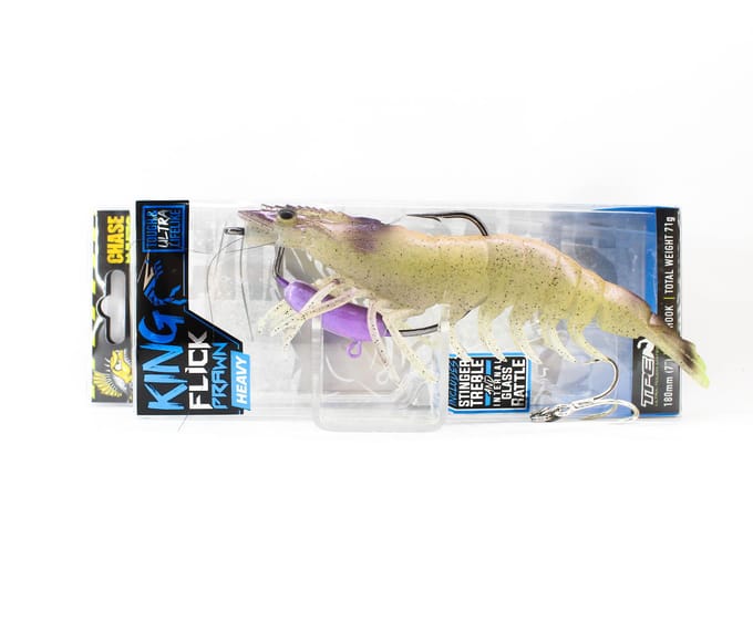 Chasebaits Flick Prawn King Heavy 180 mm 71 gram Zinkende Kunstaas 01 (6161)