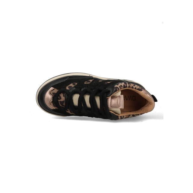 DWRS® Dames Sneakers - Zwart - 80% Leer - Maat 38