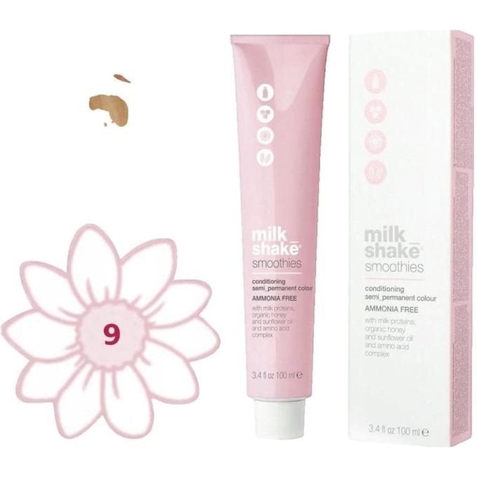 Z.ONE Milk Shake Conditioning Semi Permanent Haarkleuring zonder ammoniak 100ml - 09 Very Light Blonde / Sehr Helles Blond