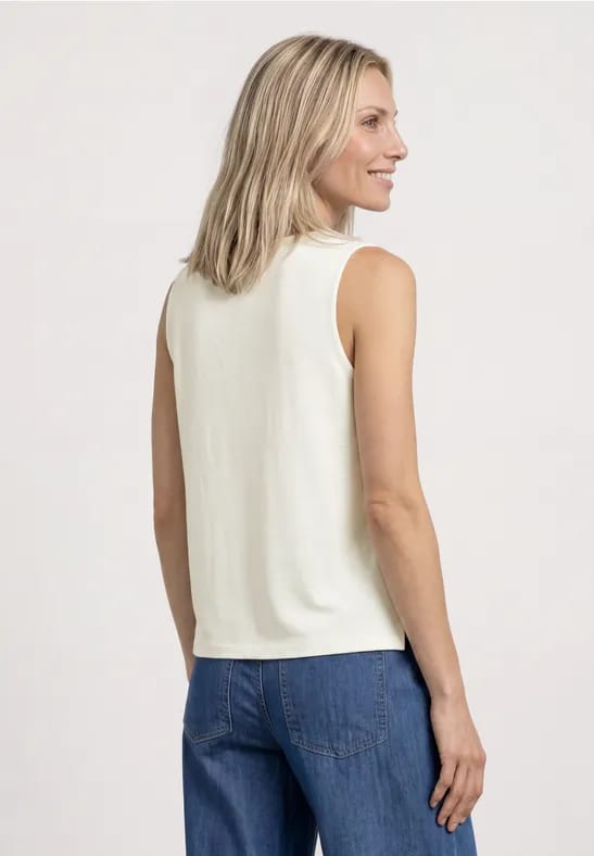 Top met boothals en schouderdetail
