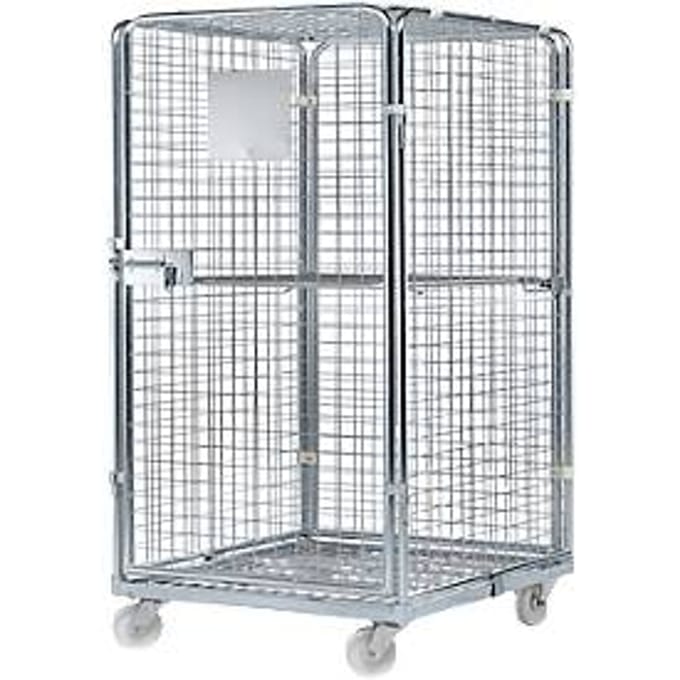 Rolcontainer, met stalen rolplaat, 724 x 815 x 1210 mm