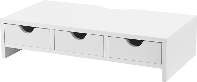 Monitorstandaard Ruovesi verhoger 12x51x25 cm wit