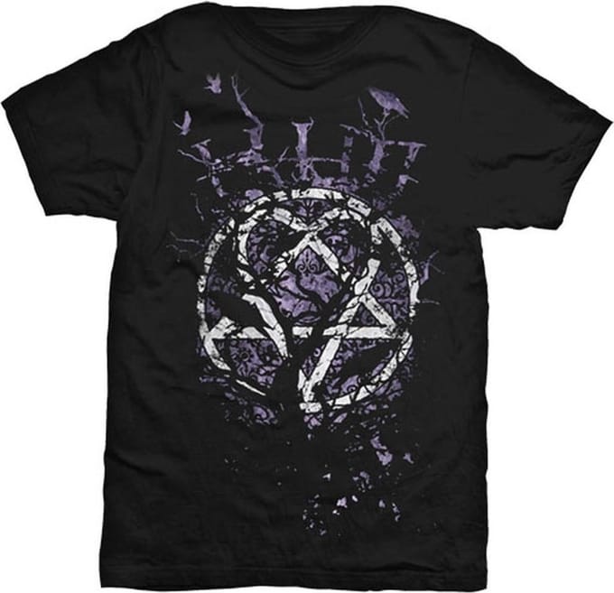 Him - Crows Heren T-shirt - S - Zwart