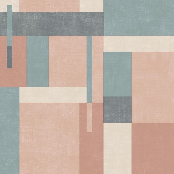 Arty Blocks oudroze/blauw/beige - M270-05