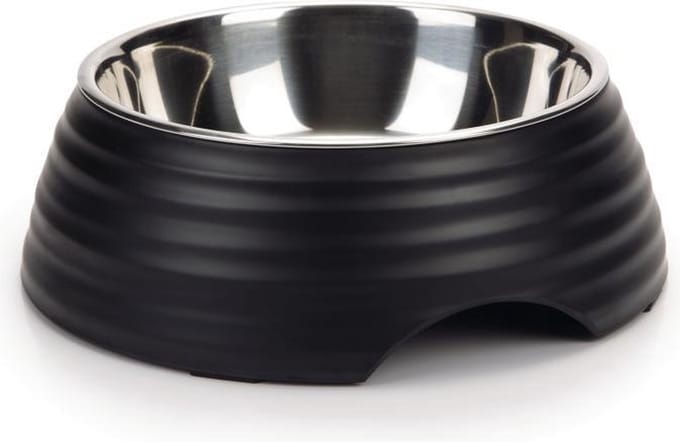 Beeztees Rimpu - Hondenvoerbak - Melamine - Zwart - 22 cm