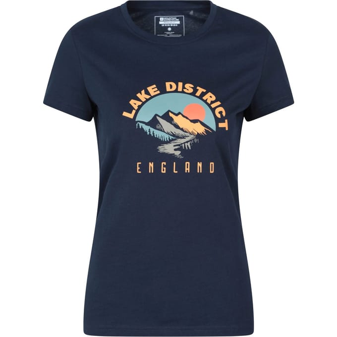 Mountain Warehouse Dames Lake District Sunrise T-Shirt (Marineblauw)