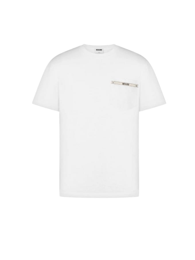 T-shirt man Moschino - t-shirt bio katoen jersey - wit