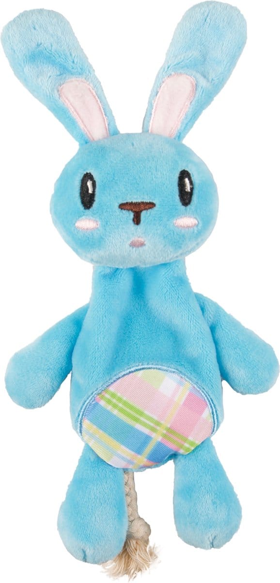 Flamingo Petty Konijn - Hondenspeelgoed - 11 cm - Blauw