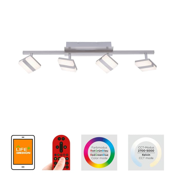 LOLA Smart LED plafondspot LOLAsmart Sabi, 4-lamps