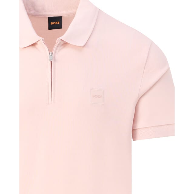 BOSS Passerzip Half Zip Polo Roze - Maat M - Heren