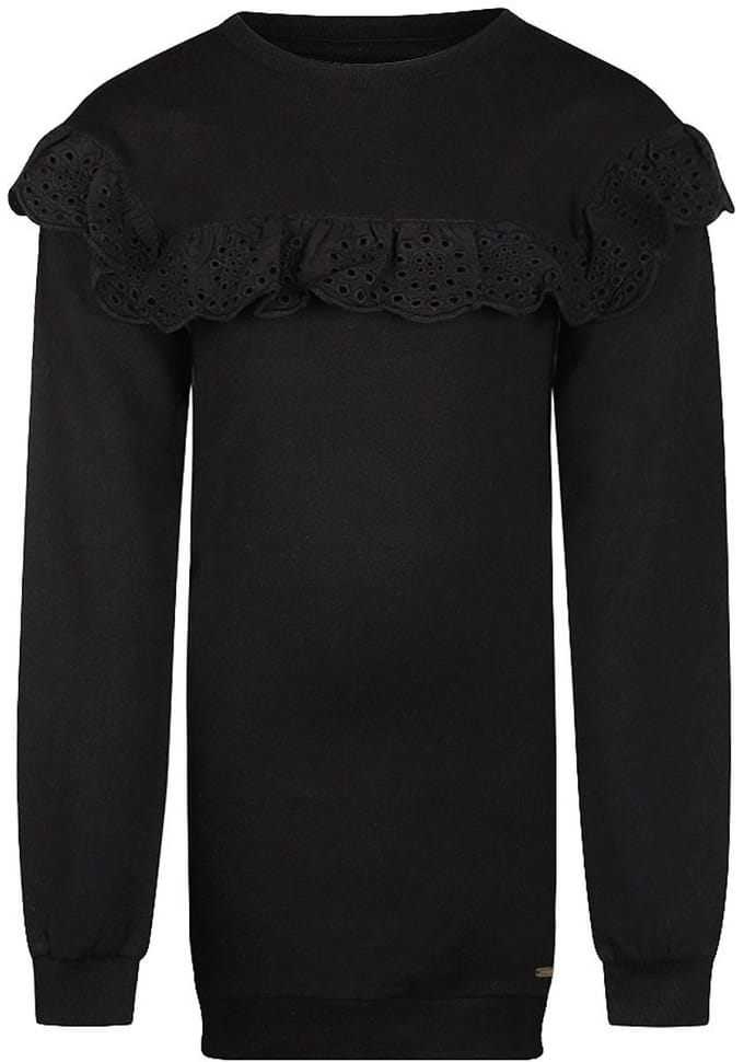 No Way Monday Meisjes Jurk - Black