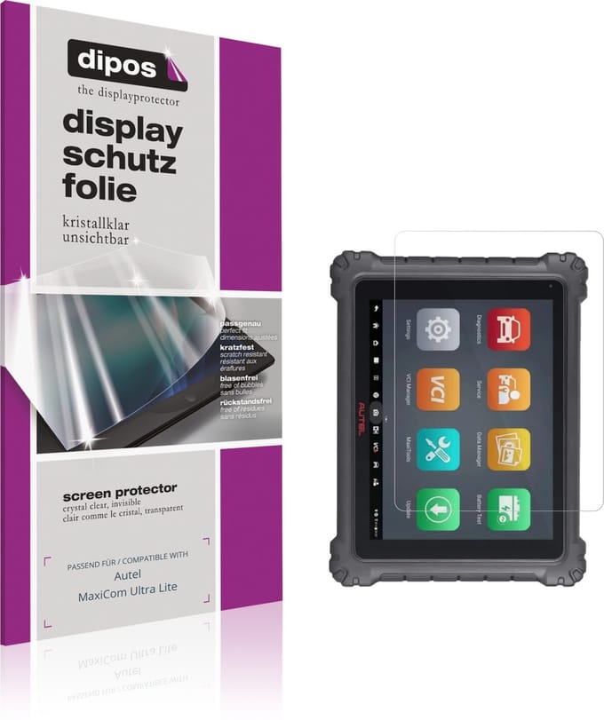 dipos – 2x Beschermfolie geschikt voor Autel MaxiCom Ultra Lite | Krasbestendige & heldere Screenprotector Ultra-Thin
