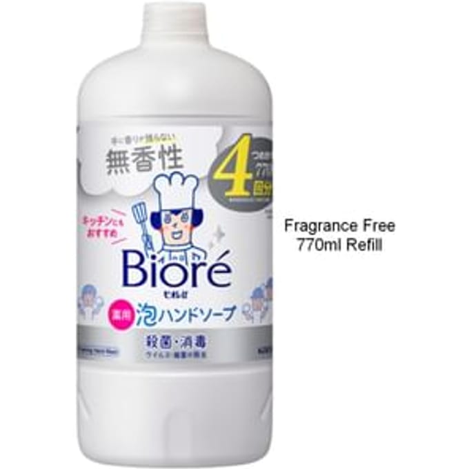 Kao - Biore U Foaming Hand Wash Fragrance Free - 770ml Refill