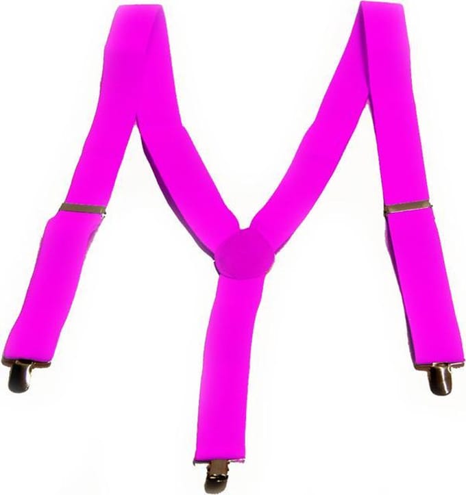 Rubie's Bretels Unisex 75 Cm Roze