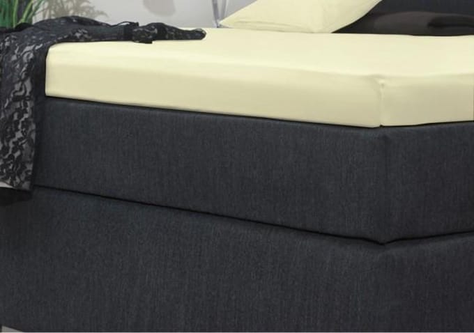 Senzatione katoen satijn Splittopper Hoeslaken Creme - 200x220+15