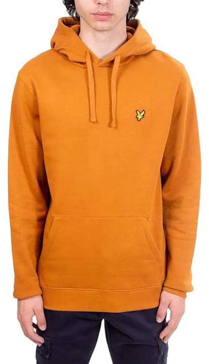 Lyle & Scott Brushback Hoodie Oranje S Man