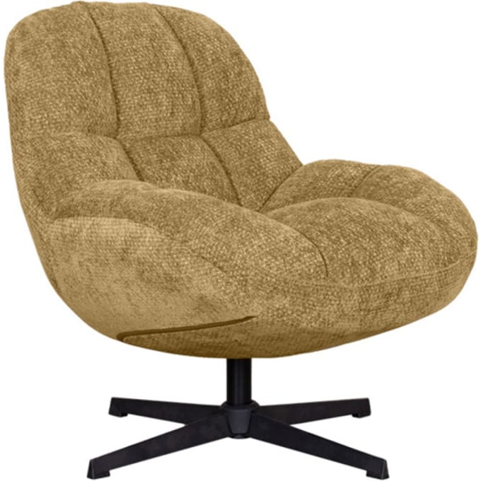 LABEL51 Huxley Fauteuil - Geel - Velvet - One Size - -