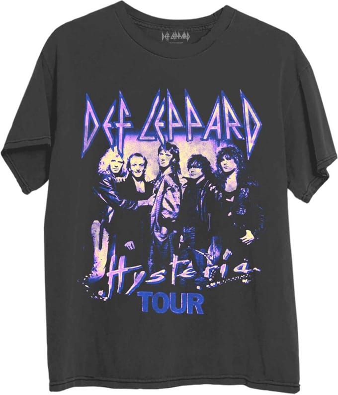 Def Leppard - Hysteria Tour Heren T-shirt - M - Zwart