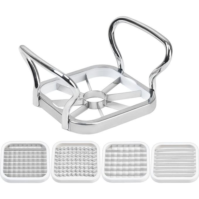Multi-fonctionnel en acier inoxydable 5 pièces/ensemble pour poire pommes de terre Chips ustensiles de cuisine outils légumes et Fruits Cutter trancheuse 5pcs white