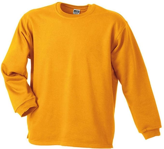 James and Nicholson Unisex Open Hem Sweatshirt (Goudgeel)