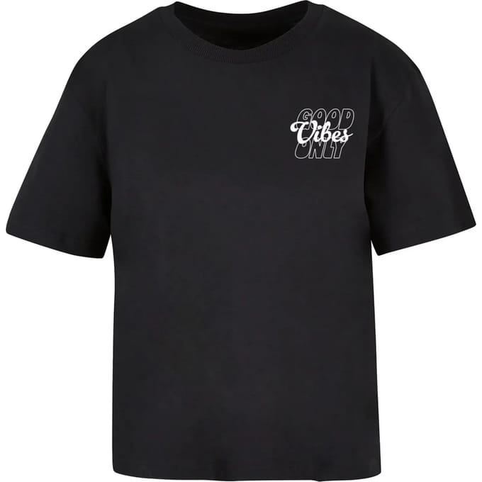 Dames-T-shirt Miss Tee Good Vibes Wording