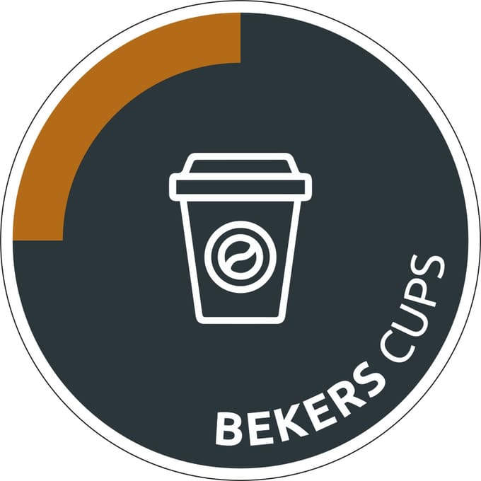 Bekers sticker - tweetalig 100 mm