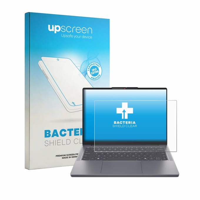 upscreen - Screenprotector voor Lenovo IdeaPad Slim 3i Gen 11 14" - Folie Beschermfolie transparant antibacterieel