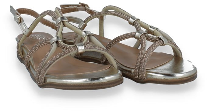 Double Heart Dames Sandaal | Goud | Maat: 36
