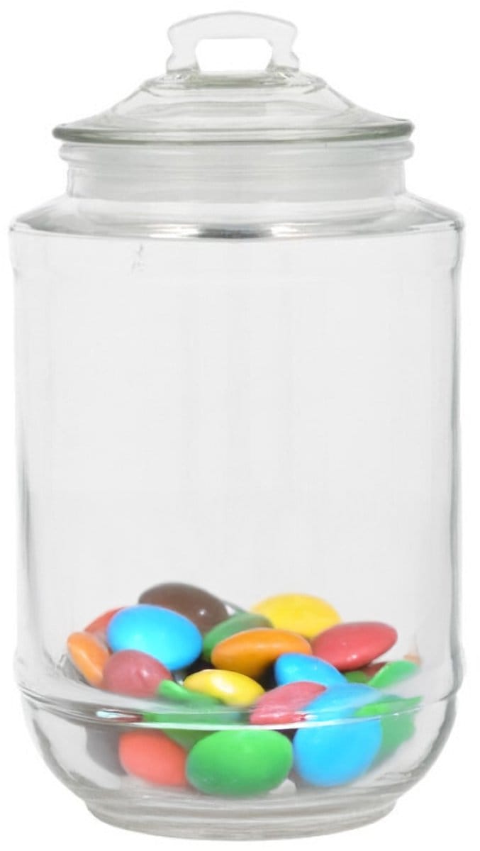 Alessandro Snoeppot/voorraadpot - met deksel - luchtdicht - glas - 2000 ml - D13 x H23 cm