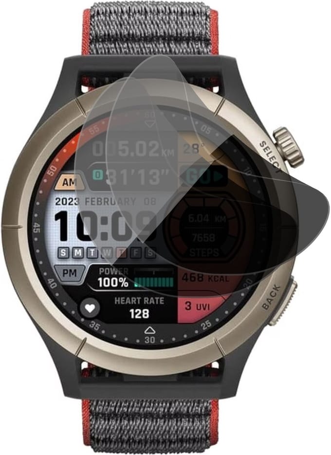 Privacy Screenprotector geschikt voor Amazfit Cheetah Pro - 2x FlexGuard Screen Protector