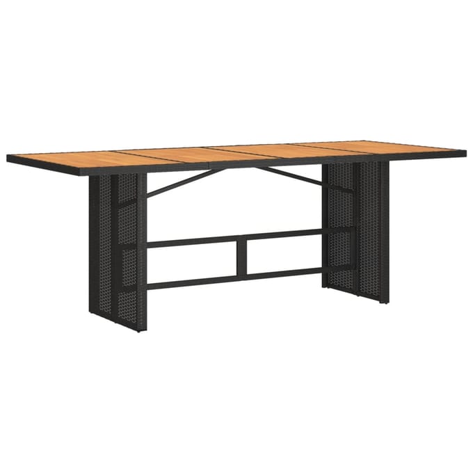 vidaXL - 9-delige - Tuinset - poly - rattan - zwart