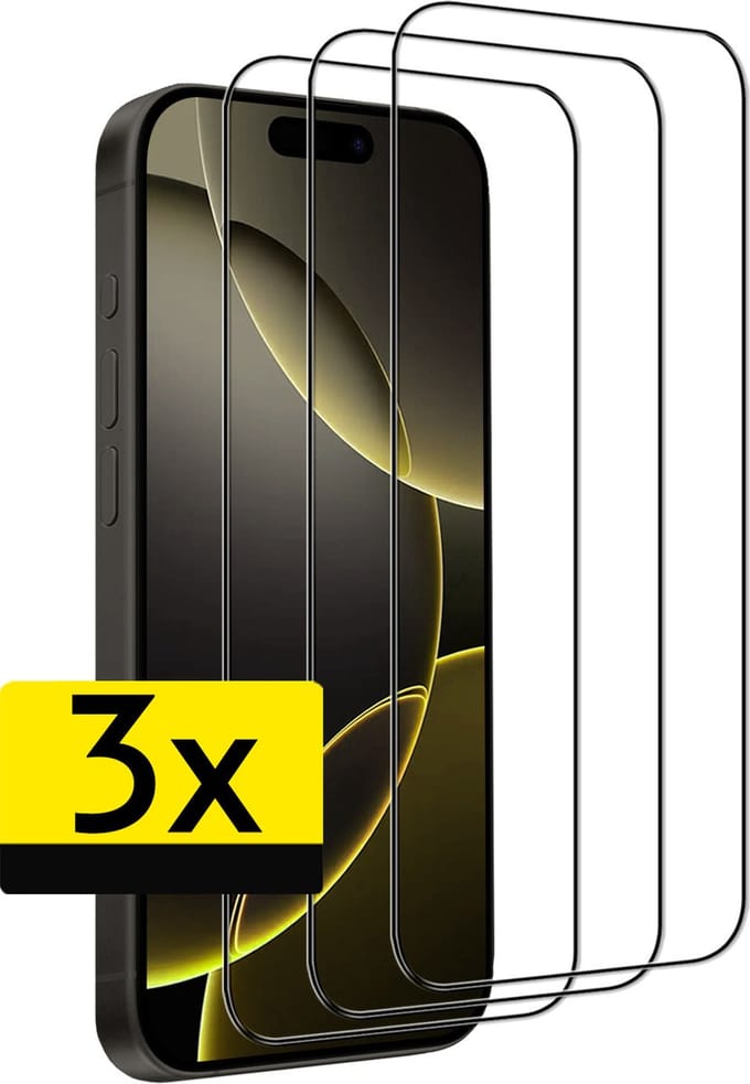 Screenprotector - Geschikt voor Apple iPhone 16 Pro Max - 3 Stuks - Full Cover - Beschermglas - Gehard Glas - Tempered Glass - Screen Protector