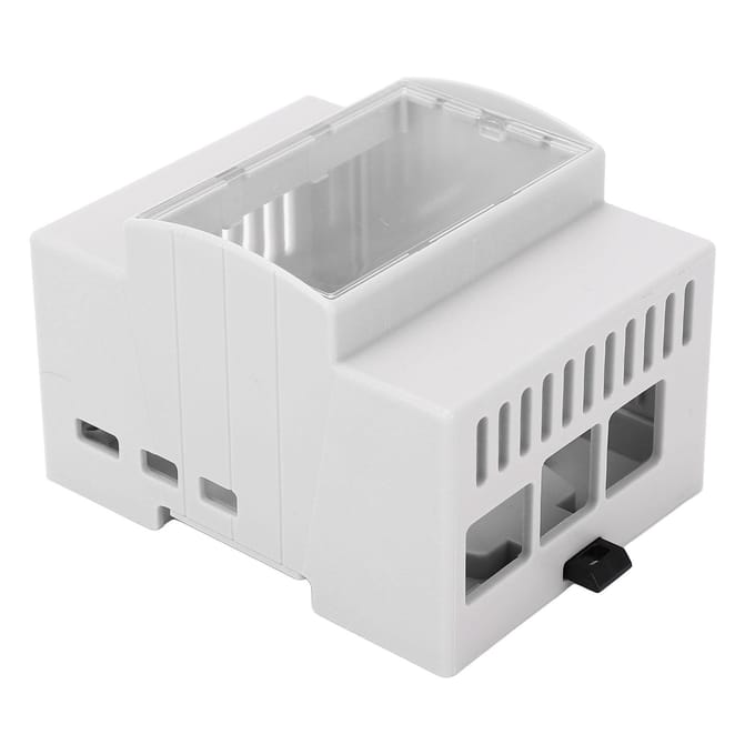 Elektronisch Instrument DIN Rail Stroomkast ABS DIN Rail Elektrische Behuizing voor Pi 5B Koellichaam