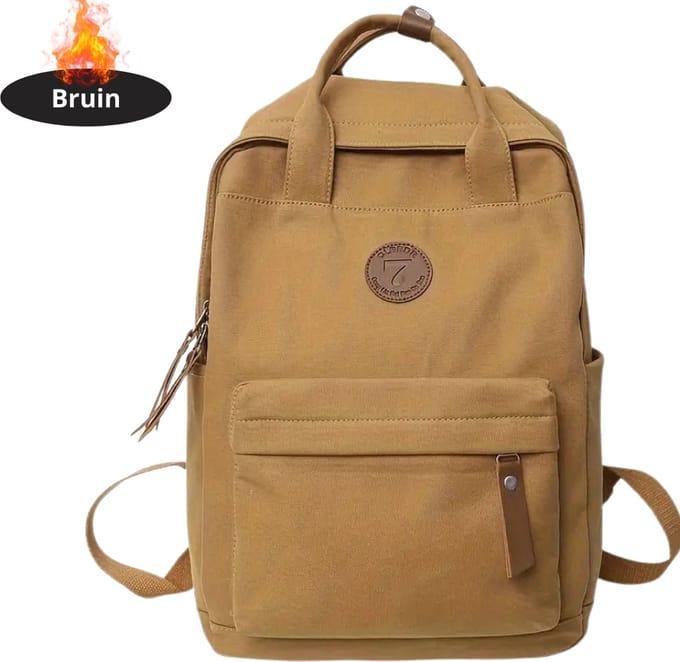 Nivard Rugzak - Dames - Heren - Meisje - Jongens - Backpack - Schooltas - Laptoptas - Bruin