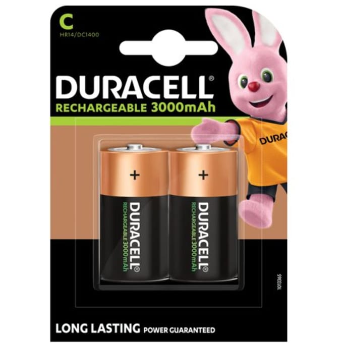 Oplaadbare C batterij (baby) Duracell PreCharged NiMH 1.2 V 3000 mAh 2 stuk(s)