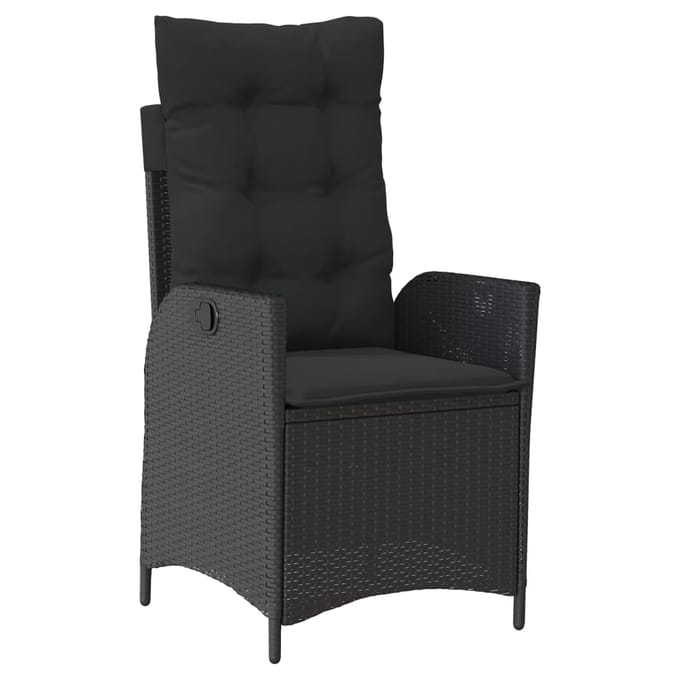 vidaXL - 9-delige - Tuinset - poly - rattan - zwart