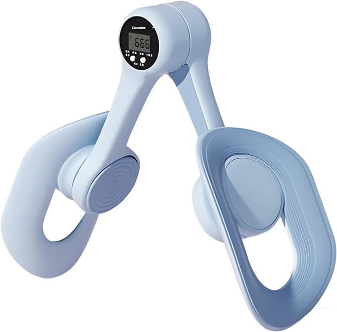 Dijbeentrainer - Bekkenbodemtrainer - Spierversteviging - Intelligent scherm - 35 x 25 cm - Blauw