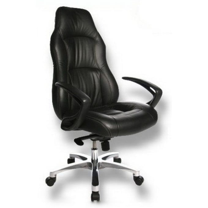 OFFICE RS1 - Luxe directiestoel Zwart Leder