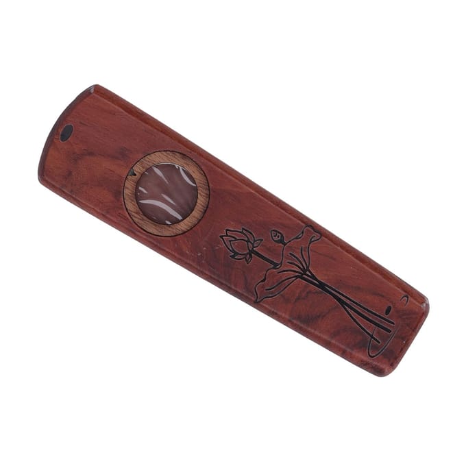 Houten Kazoo Fluit Houten Spelen Gitaar Ukulele Begeleiding Mondharmonica Membraan Blaasinstrument brown