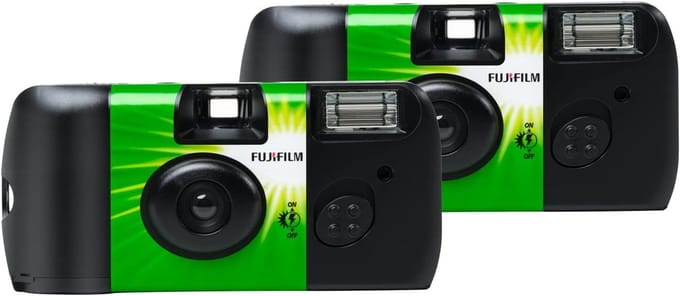 Wegwerpcamera met flits - Compacte camera - Feestjes en uitjes - Ingebouwde flitser - 2 stuks - Zwart