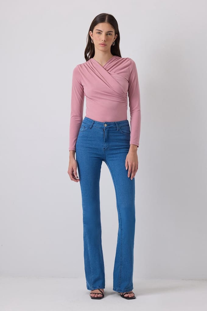 Touché Privé - Gedrapeerde bodysuit - Roze - Dames
