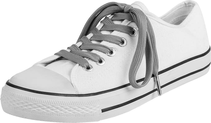 Feterz platte sneakerveters | metalen nestel | Donkergrijs | 100cm