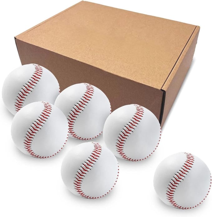 Professionele Honkballen - Sportballen Training - Wedstrijd en Training - 100% Handgenaaid - 7.2cm Diameter - Wit