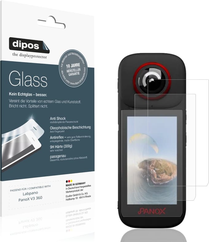 dipos – 2x Matte Pantserfolie geschikt voor Labpano PanoX V3 360 | 9H Screenprotector
