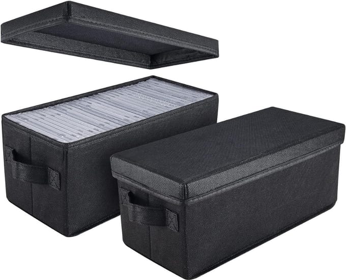 ZMR® CD Opbergdoos - CD Opbergsysteem - CD Opbergmap - Zwart - 34cm x 15cm x 14cm