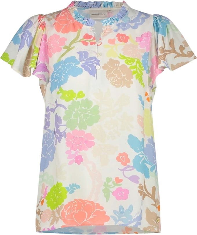Fabienne Chapot Vanessa Top 288 Tops & T-shirts Dames - Shirt - Gebroken wit - Maat 36